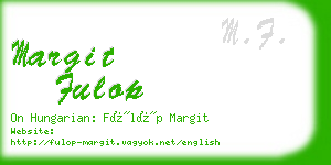 margit fulop business card